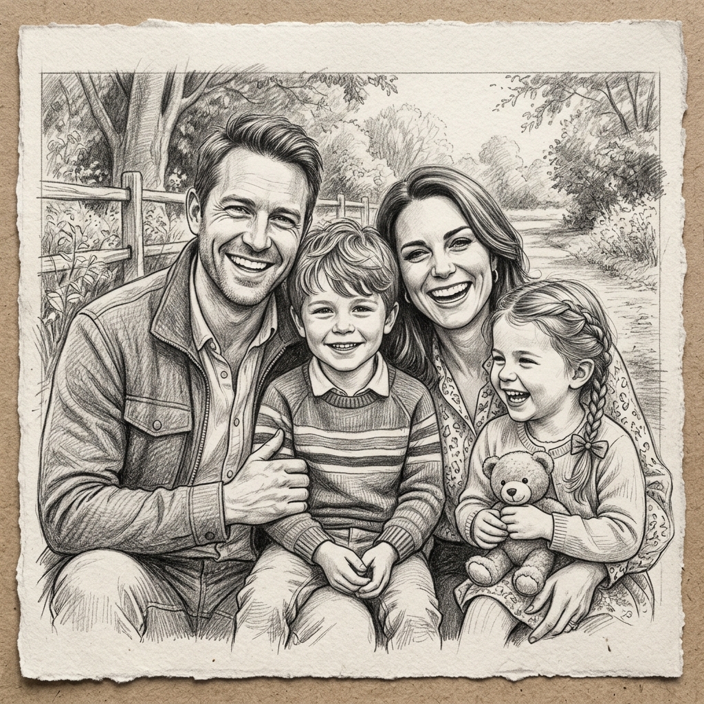 Family Portrait - A2 Pencil Sketch