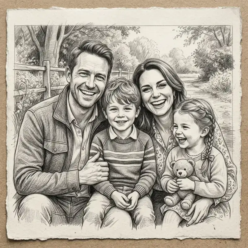 Family Portrait - A2 Pencil Sketch