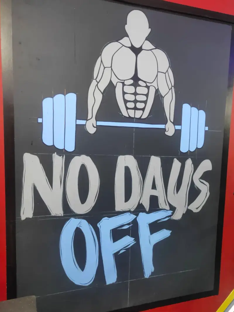 Gym Wall Painting by Deepak in Delhi - gym-wall-painting-delhi-3.webp