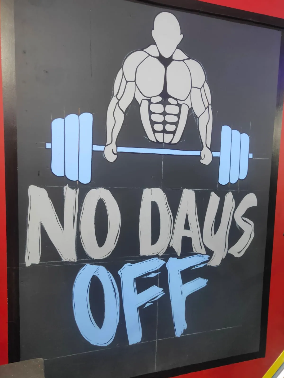 Gym Wall Painting by Deepak in Delhi - gym-wall-painting-delhi-3.webp