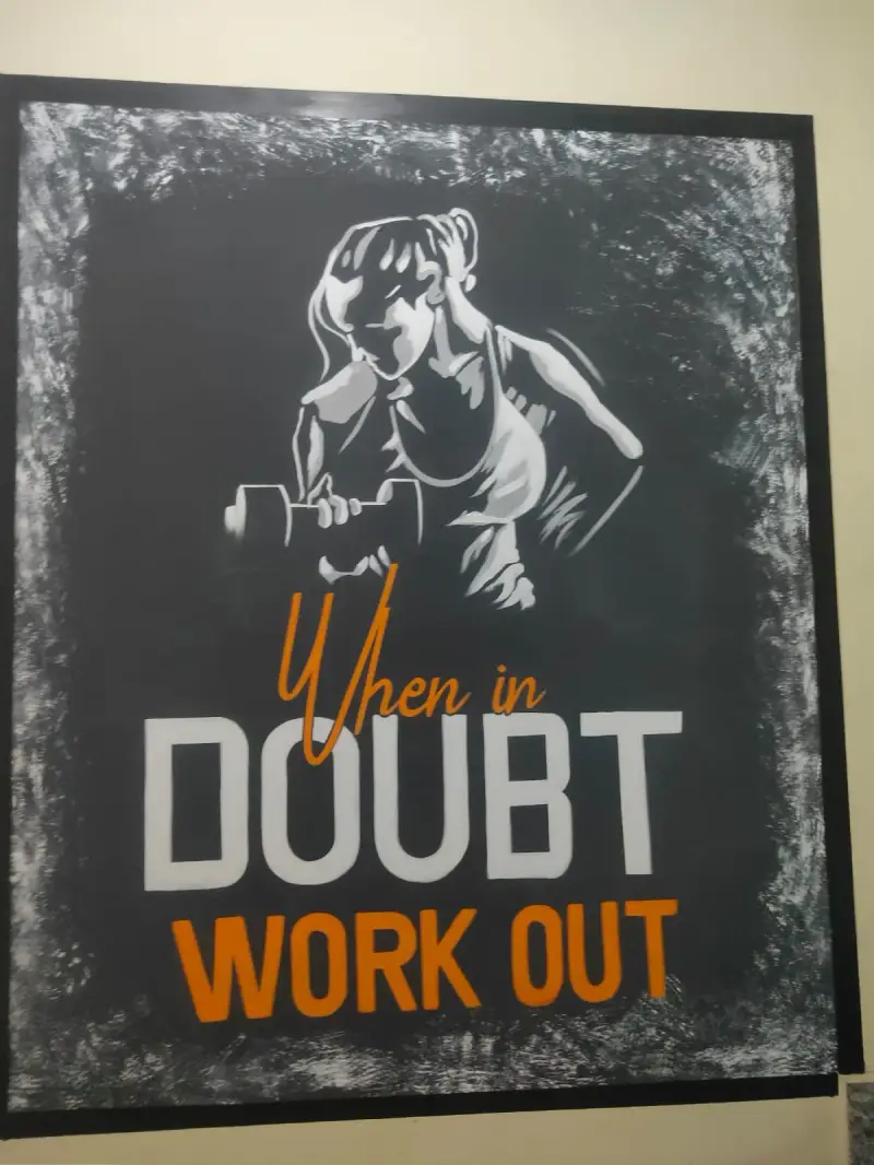 Gym Wall Painting by Deepak in Delhi - gym-wall-painting-delhi-5.webp