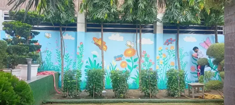 Park Wall Painting by Deepak in Delhi - park-outdoor-wall-painting-delhi-15.webp